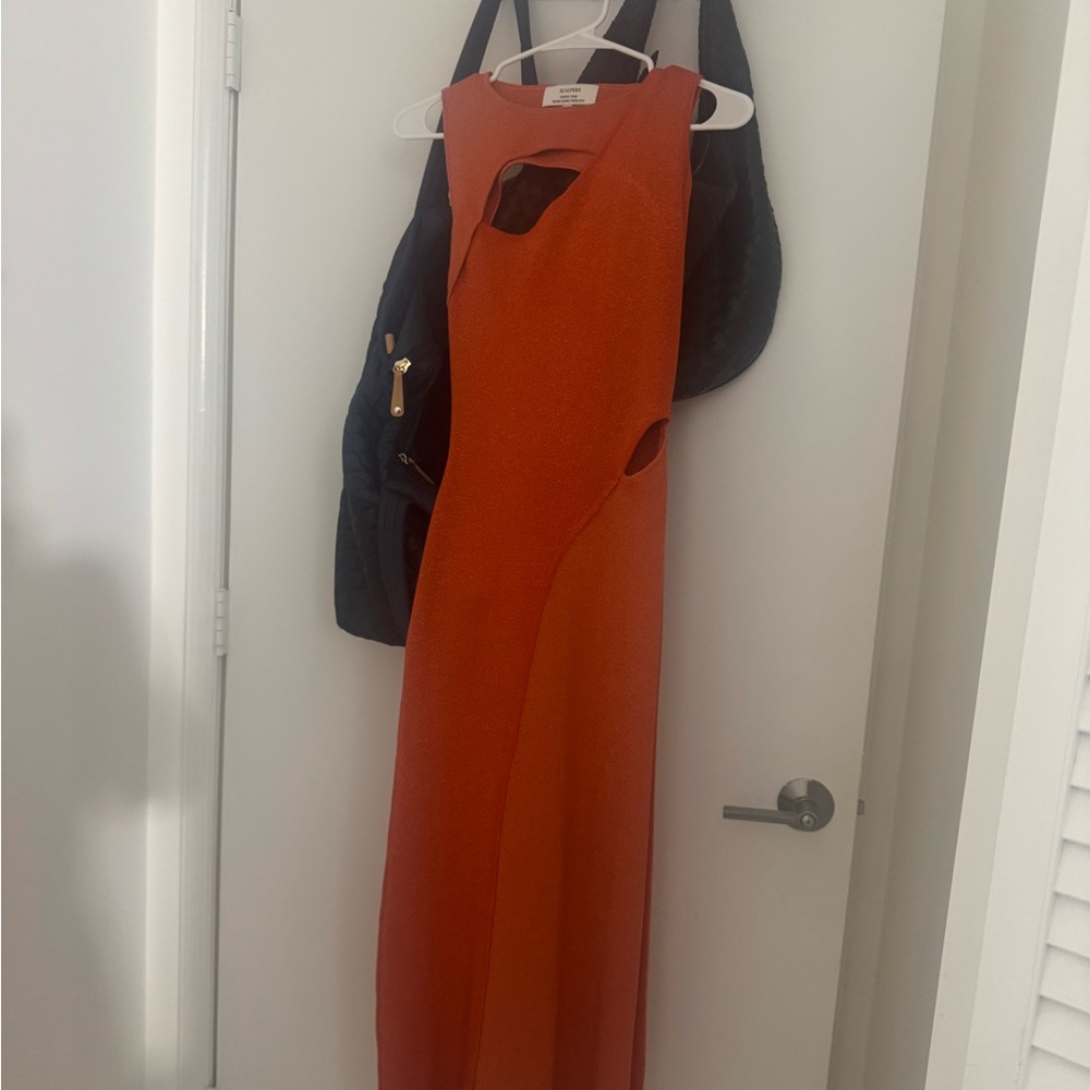 Chic Orange Maxi Dress
